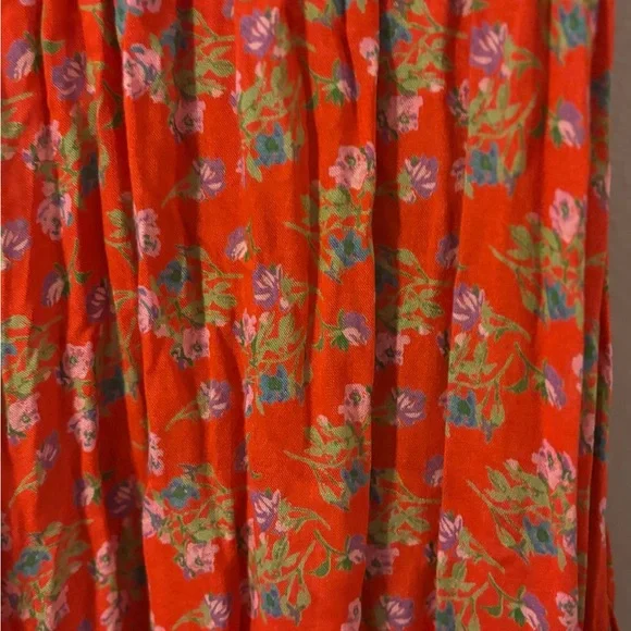 Free People Women's Adella Printed Mini Slip Dress in Red Meadow XS - Picture 6 of 11